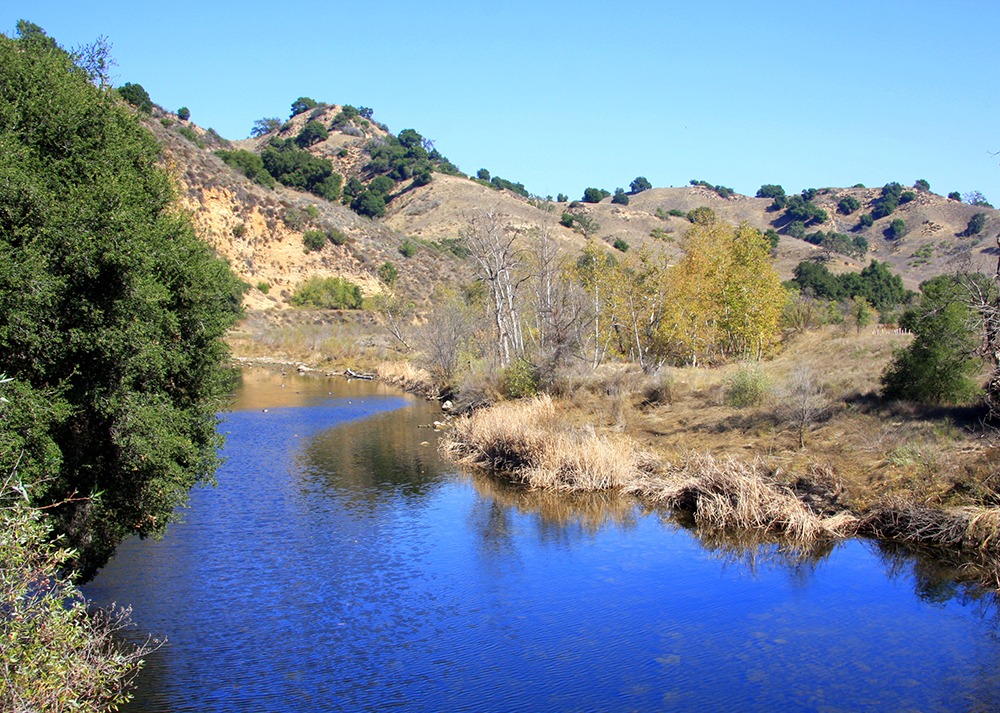 Water on former rocket-testing site