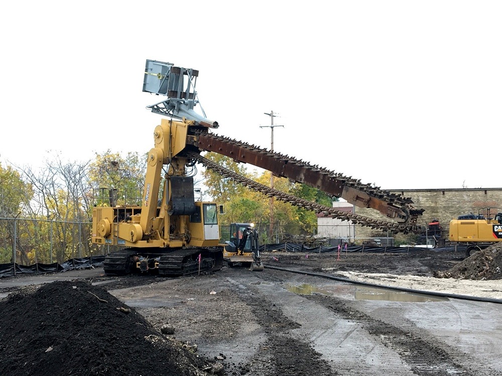 Remediation construction project site