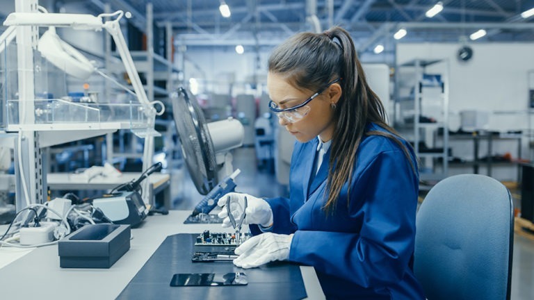 electronics factory worker