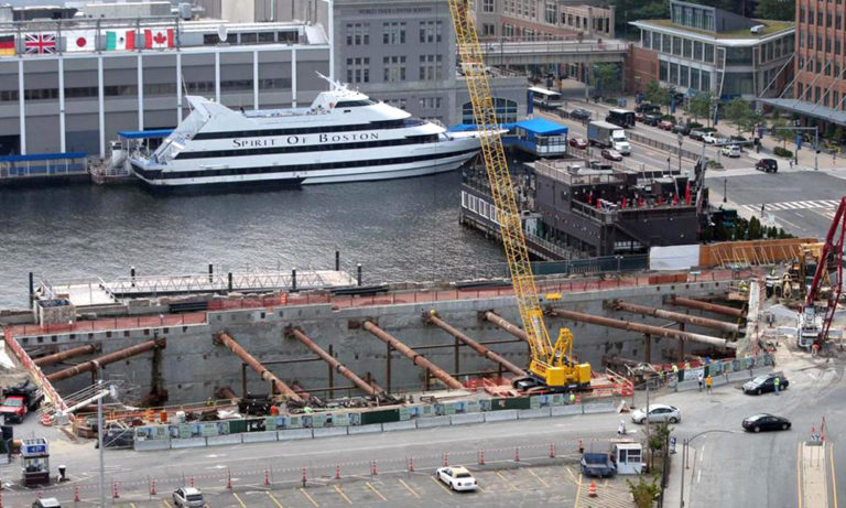 Boston Seaport construction support of excavation design