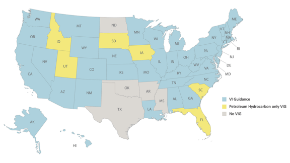 State approaches to vapor intrusion.