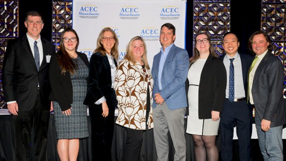Haley & Aldrich staff members pose for a group photo.