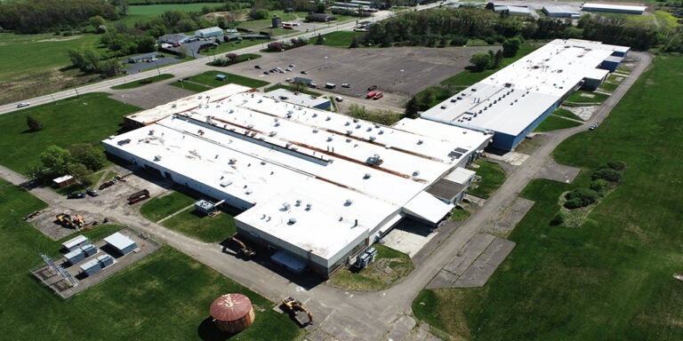 The site prior to demolition consisted of about 330,000 square feet of obsolete manufacturing facilities.