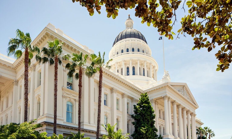The California State Capitol building in Sacramento