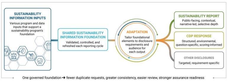 One sustainability data foundation, two deliverables 